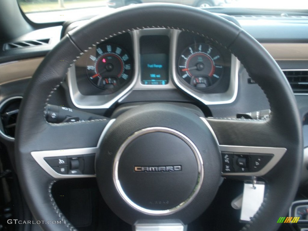 2011 Camaro LT Convertible - Cyber Gray Metallic / Beige photo #5