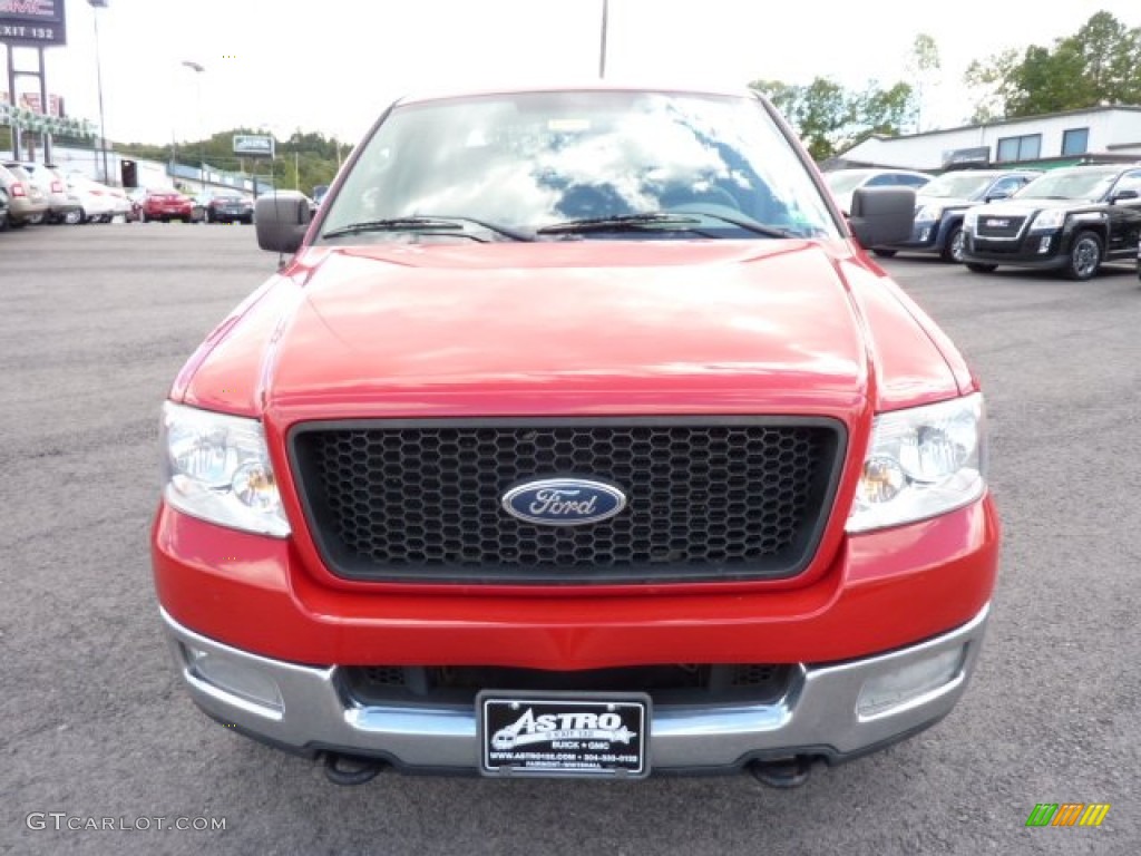 2004 F150 XLT SuperCrew 4x4 - Bright Red / Medium/Dark Flint photo #2