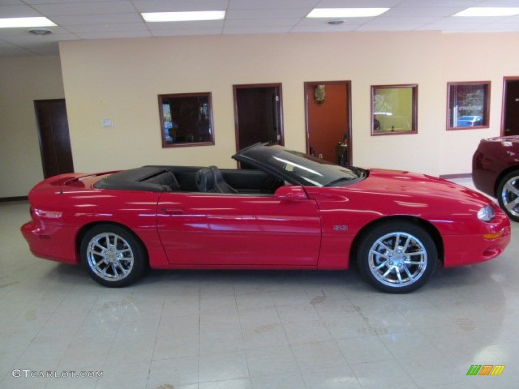 Bright Rally Red 2002 Chevrolet Camaro Z28 SS 35th Anniversary Edition Convertible Exterior Photo #70648940