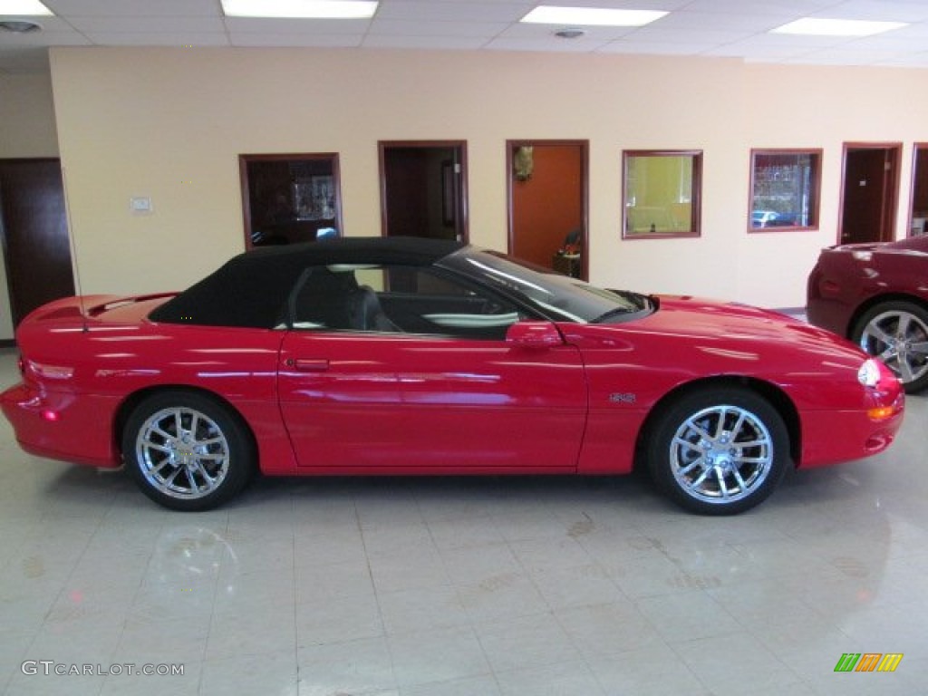 Bright Rally Red 2002 Chevrolet Camaro Z28 SS 35th Anniversary Edition Convertible Exterior Photo #70648948