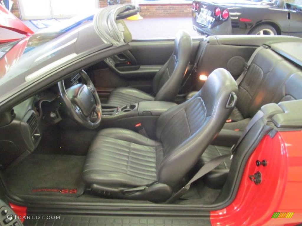 Ebony Black Interior 2002 Chevrolet Camaro Z28 SS 35th Anniversary Edition Convertible Photo #70649029