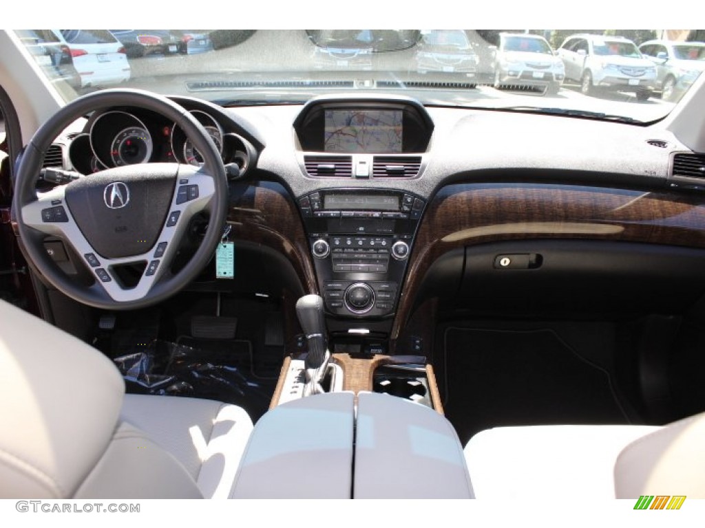 2010 Acura MDX Advance Taupe Gray Dashboard Photo #70649767