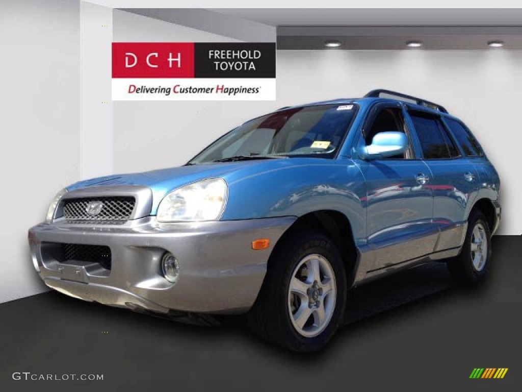 2003 Santa Fe LX 4WD - Arctic Blue / Gray photo #1