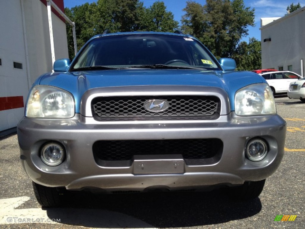 2003 Santa Fe LX 4WD - Arctic Blue / Gray photo #2