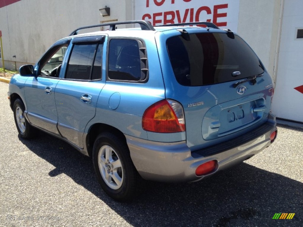 2003 Santa Fe LX 4WD - Arctic Blue / Gray photo #4