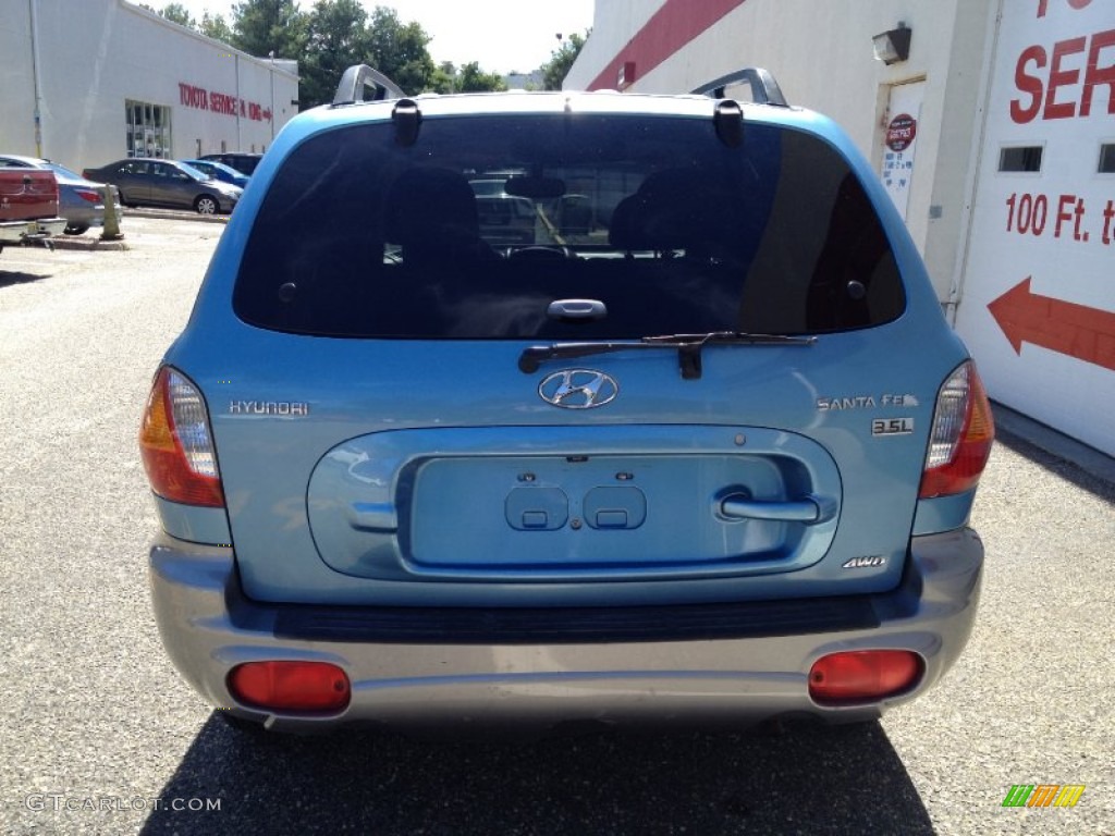 2003 Santa Fe LX 4WD - Arctic Blue / Gray photo #5