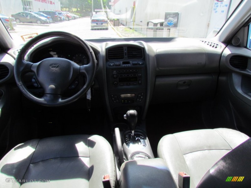 2003 Santa Fe LX 4WD - Arctic Blue / Gray photo #18