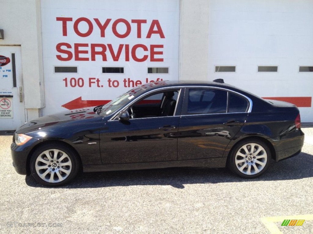 2007 3 Series 335xi Sedan - Jet Black / Black photo #3