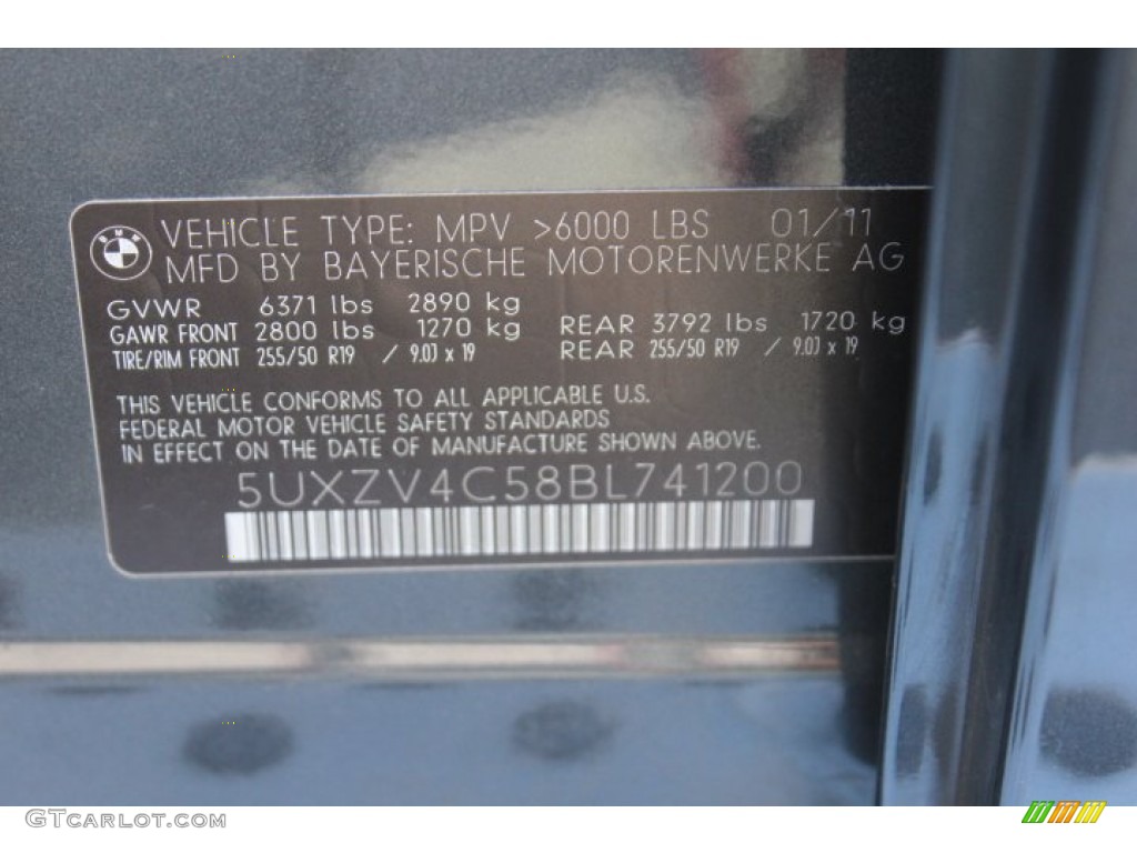 2011 X5 xDrive 35i - Platinum Gray Metallic / Black photo #34