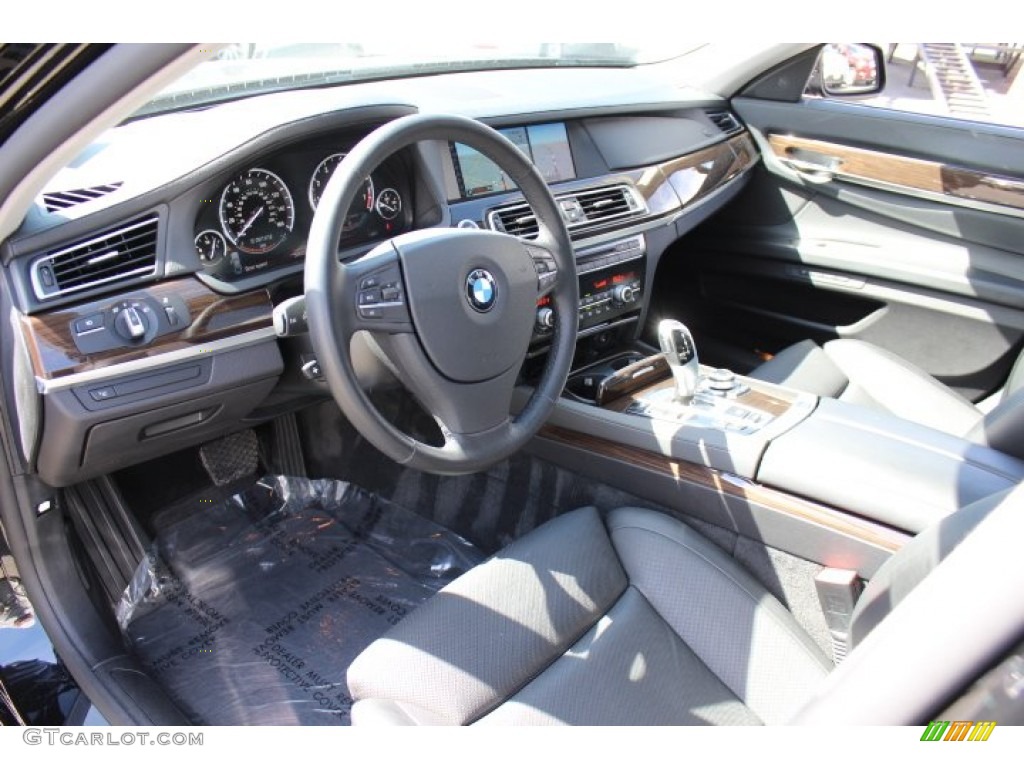 Black Interior 2011 BMW 7 Series 750Li xDrive Sedan Photo #70652785