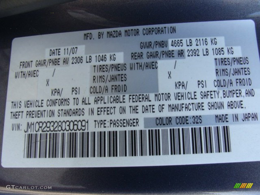 2008 MAZDA5 Sport - Galaxy Gray / Black photo #15