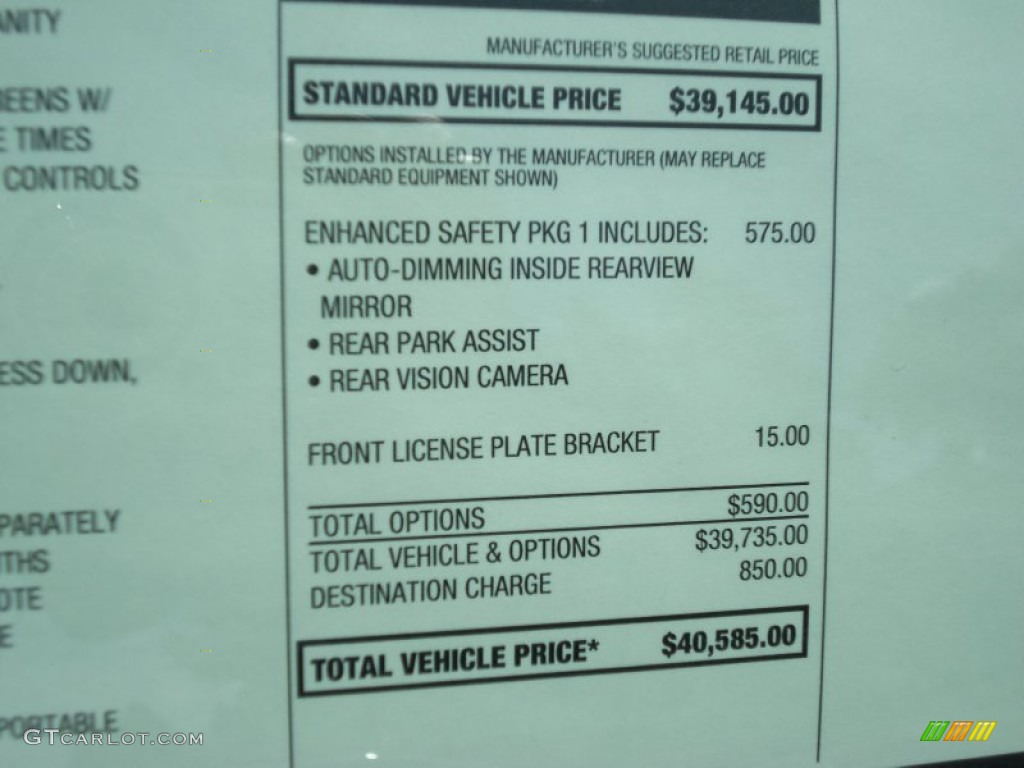 2013 Chevrolet Volt Standard Volt Model Window Sticker Photo #70653856