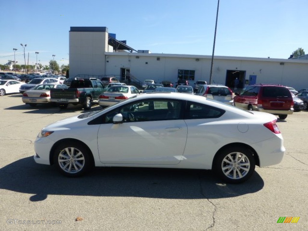 2012 Civic EX Coupe - Taffeta White / Stone photo #1