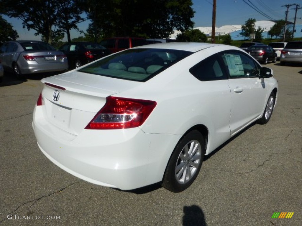 2012 Civic EX Coupe - Taffeta White / Stone photo #4