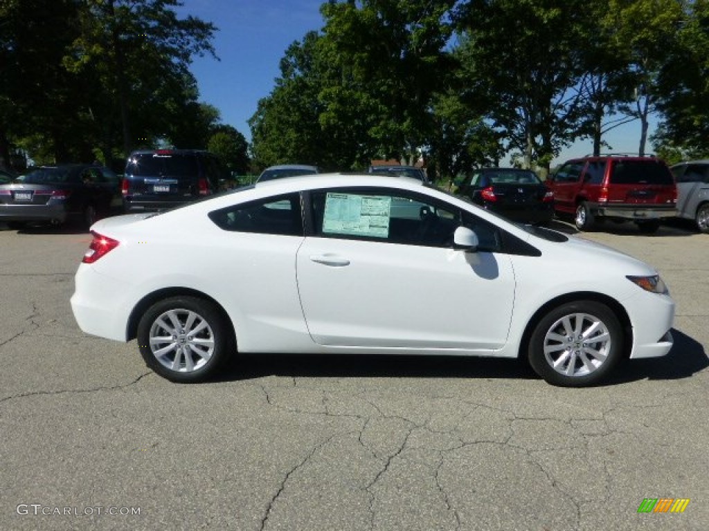 2012 Civic EX Coupe - Taffeta White / Stone photo #5
