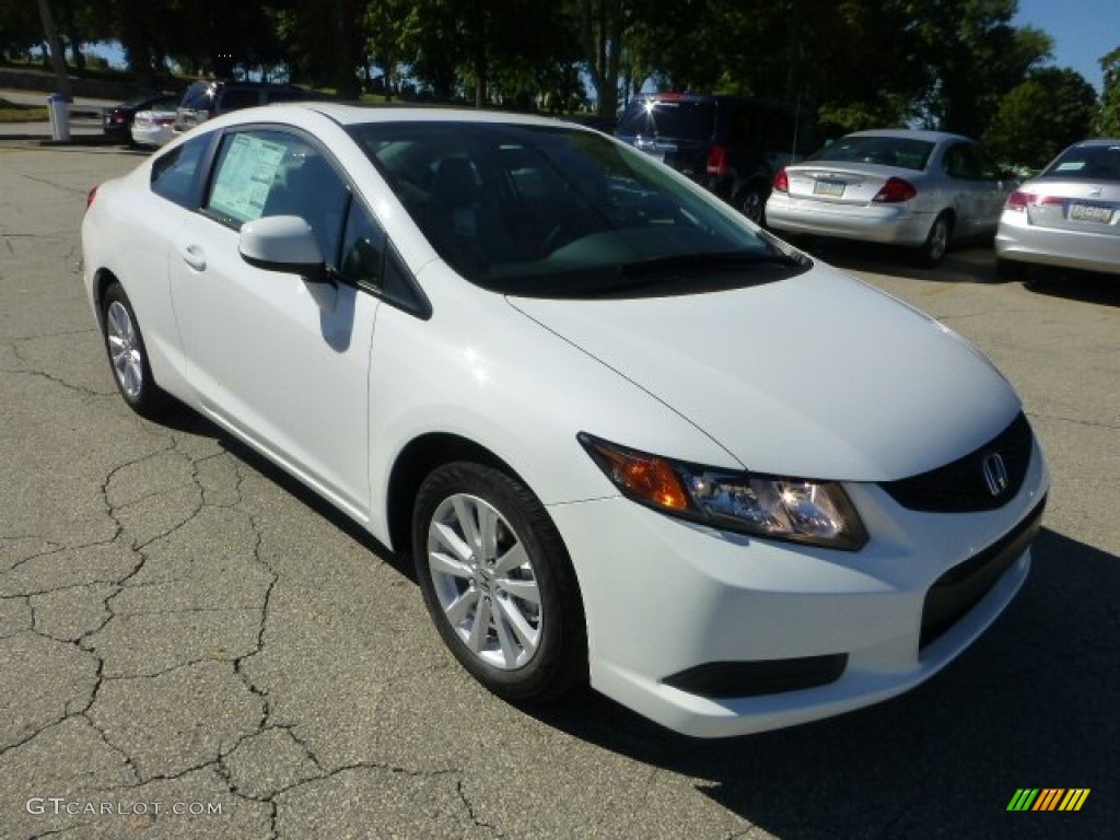 2012 Civic EX Coupe - Taffeta White / Stone photo #6