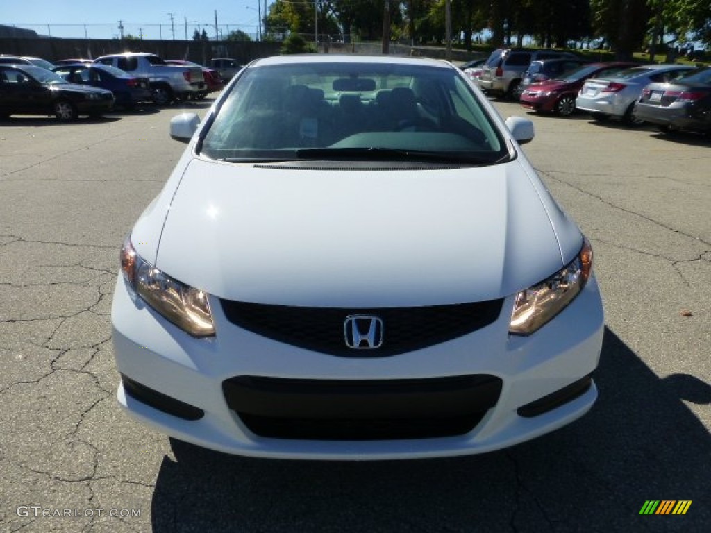 2012 Civic EX Coupe - Taffeta White / Stone photo #7