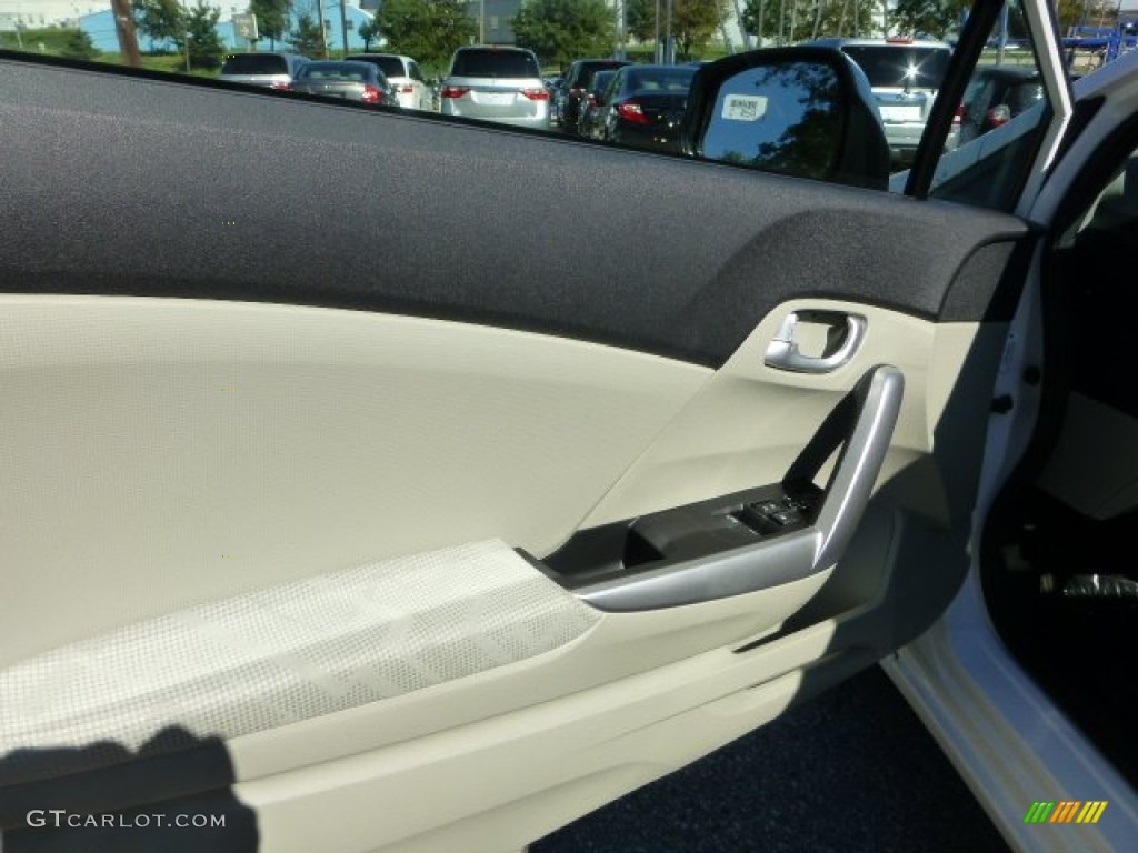 2012 Civic EX Coupe - Taffeta White / Stone photo #13