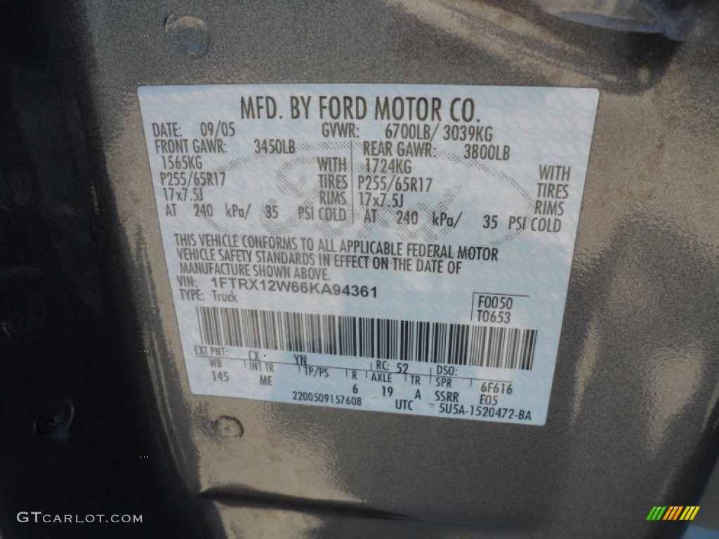 2006 F150 XLT SuperCab - Dark Shadow Grey Metallic / Medium/Dark Flint photo #47