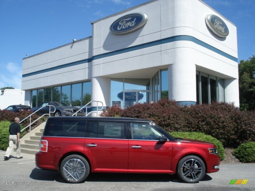 Ruby Red Metallic 2013 Ford Flex Limited EcoBoost AWD Exterior Photo #70655500