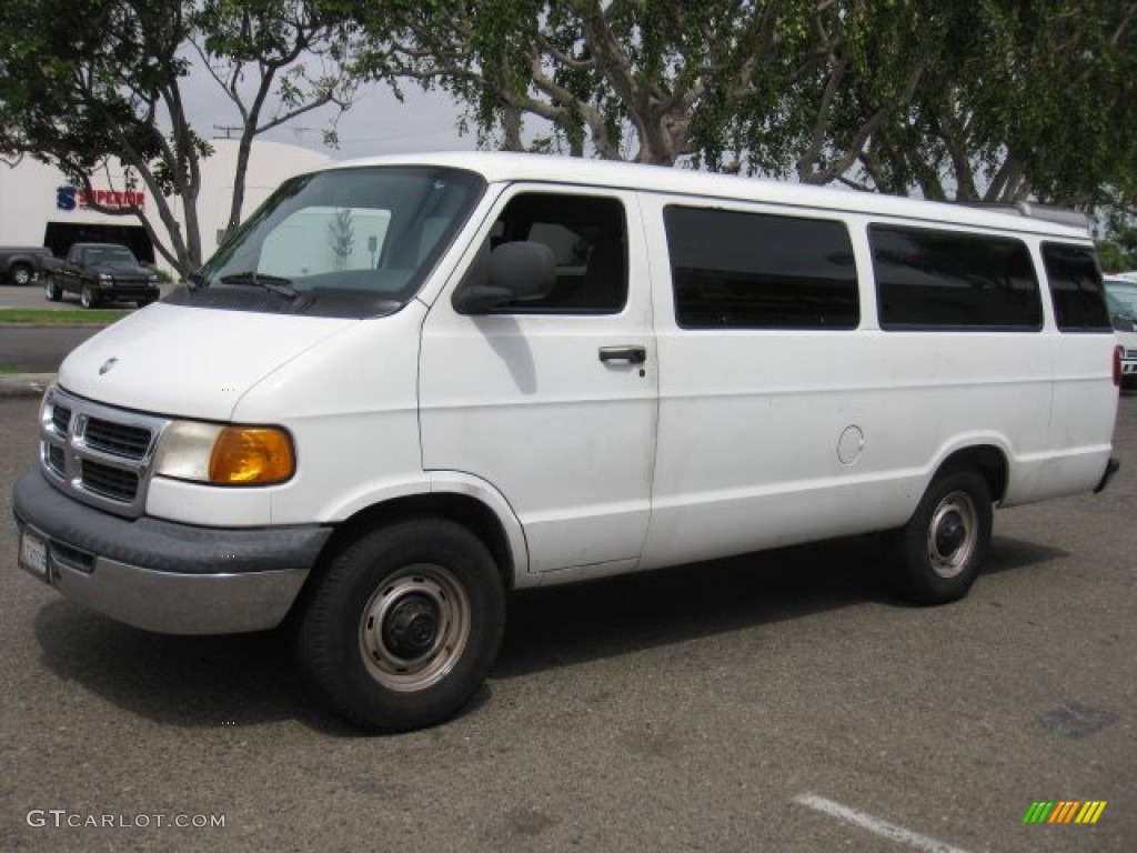 1999 Ram Van 3500 Passenger - Bright White / Mist Gray photo #3
