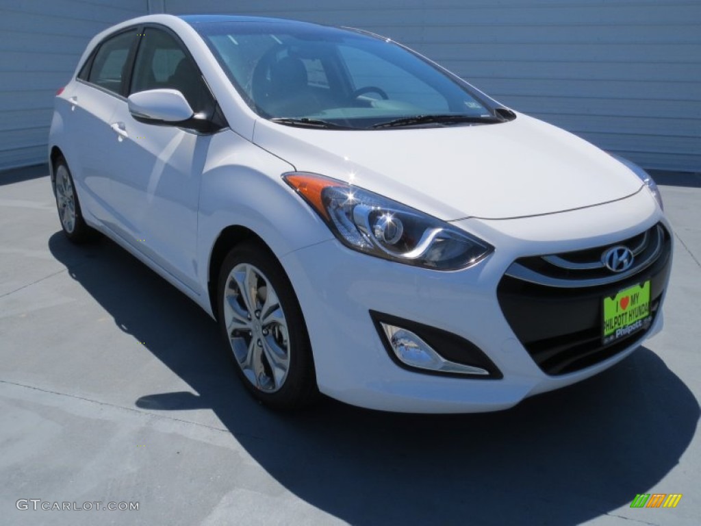 Shimmering White Hyundai Elantra