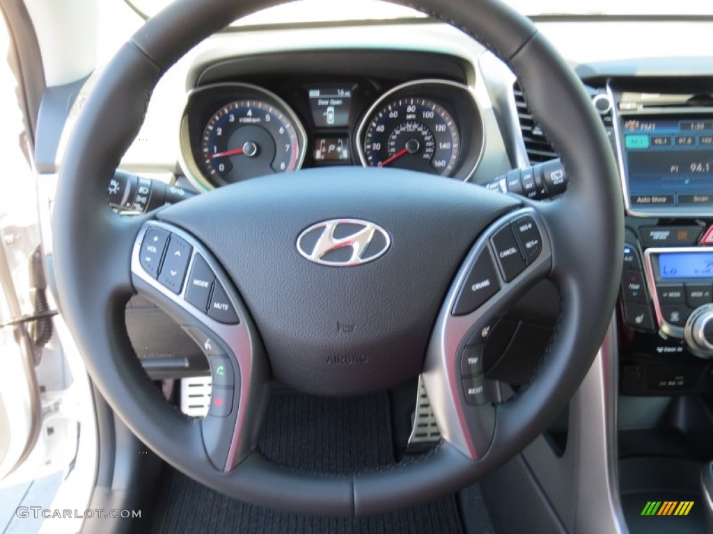 2013 Elantra GT - Shimmering White / Black photo #30