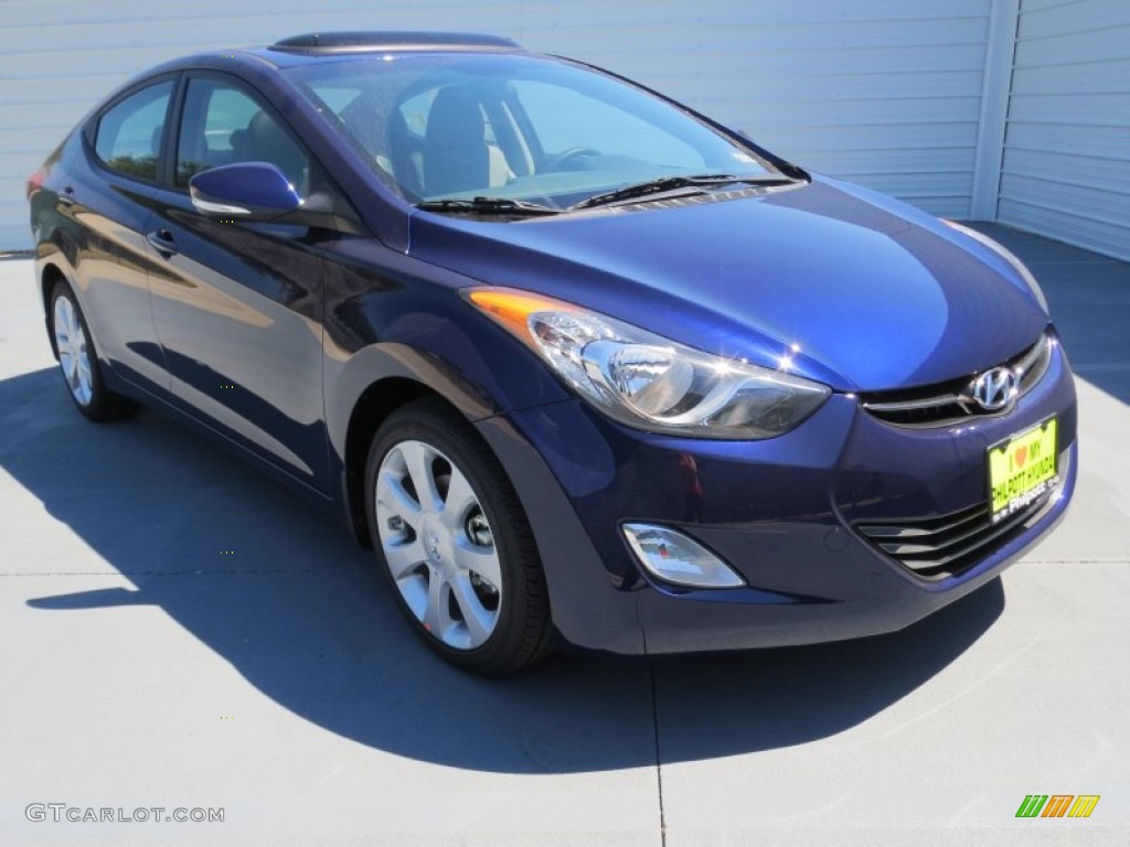 2013 Elantra Limited - Indigo Night / Gray photo #1