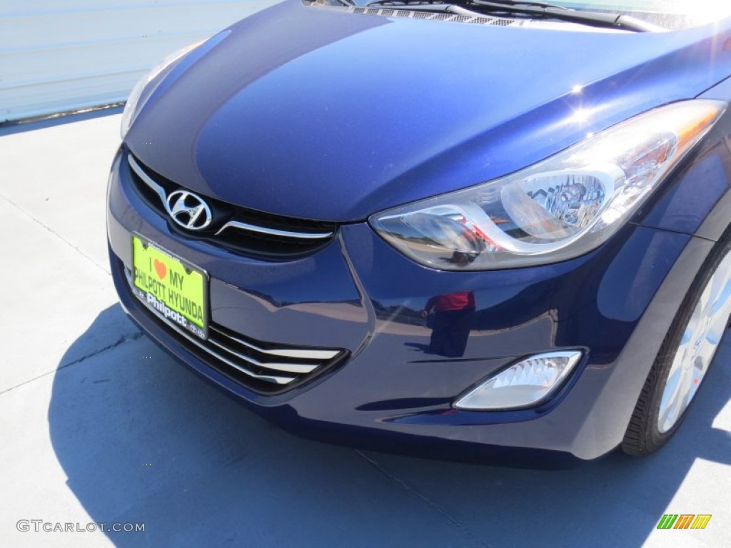 2013 Elantra Limited - Indigo Night / Gray photo #9