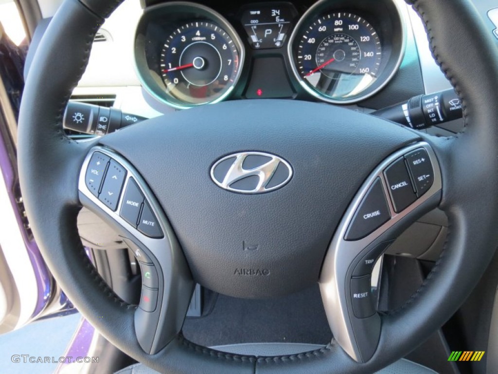 2013 Elantra Limited - Indigo Night / Gray photo #31