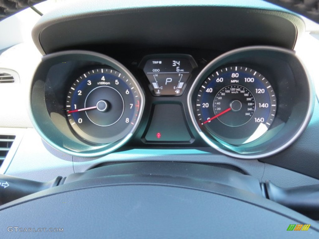 2013 Elantra Limited - Indigo Night / Gray photo #32