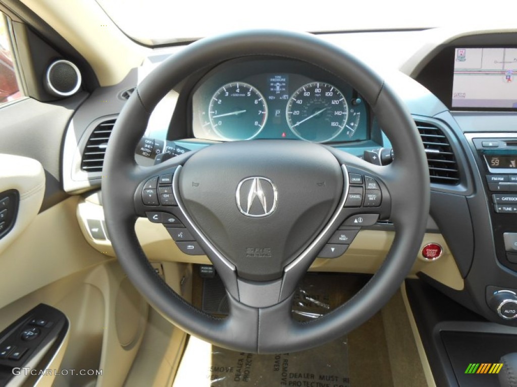 2013 Acura RDX Technology AWD Parchment Steering Wheel Photo #70660821