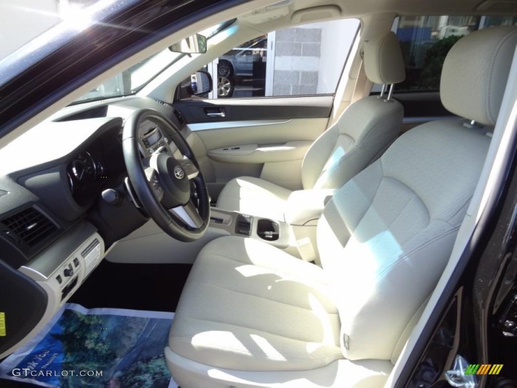2011 Outback 2.5i Premium Wagon - Crystal Black Silica / Warm Ivory photo #13