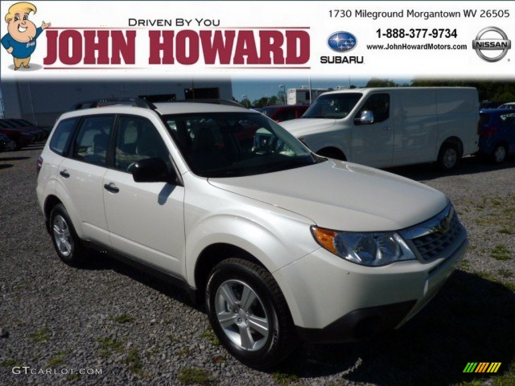 2013 Forester 2.5 X - Satin White Pearl / Platinum photo #1