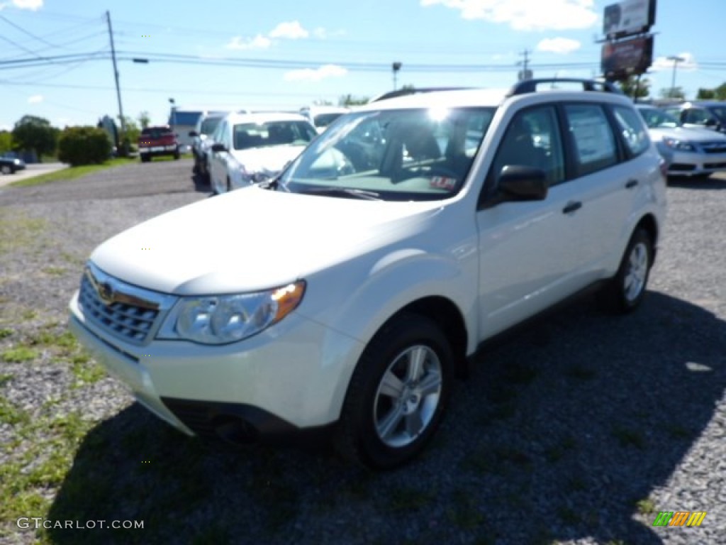 2013 Forester 2.5 X - Satin White Pearl / Platinum photo #3