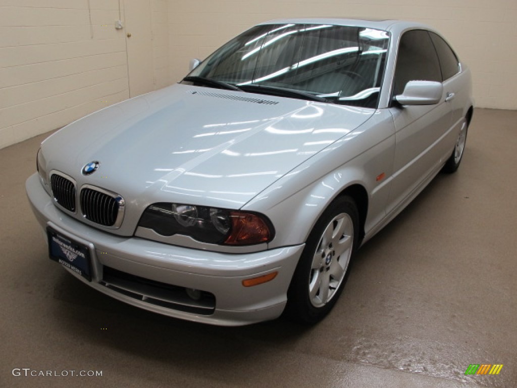 2001 3 Series 325i Coupe - Titanium Silver Metallic / Grey photo #4