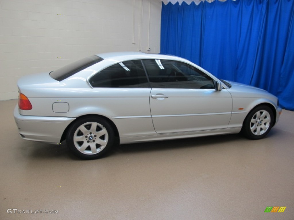 2001 3 Series 325i Coupe - Titanium Silver Metallic / Grey photo #10