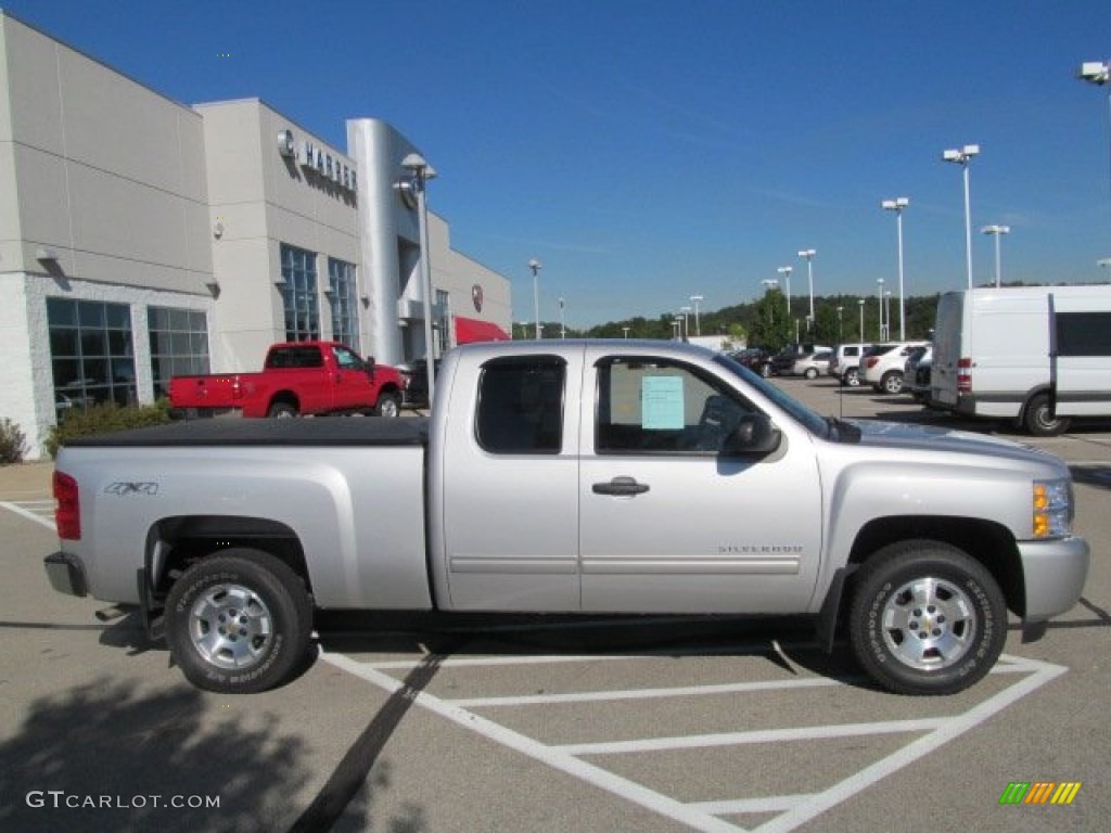 2010 Silverado 1500 LT Extended Cab 4x4 - Sheer Silver Metallic / Ebony photo #2