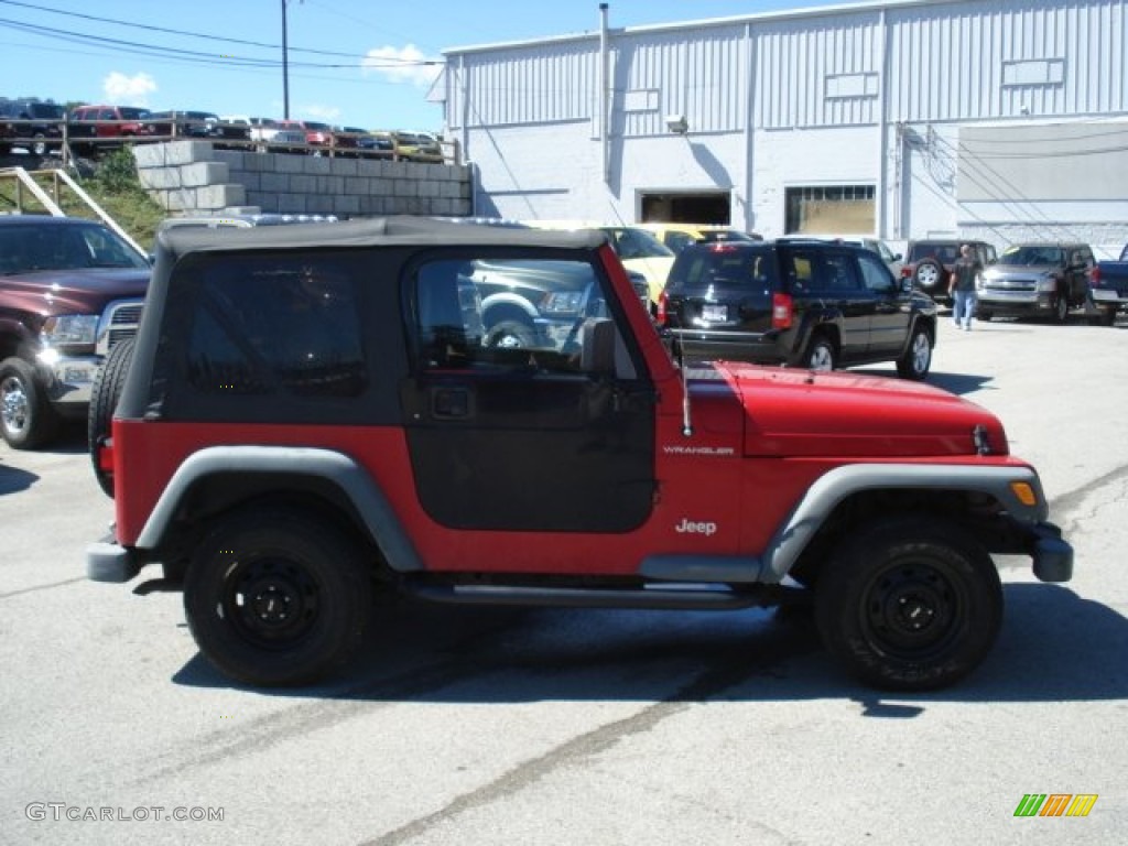 2000 Wrangler SE 4x4 - Flame Red / Agate photo #4