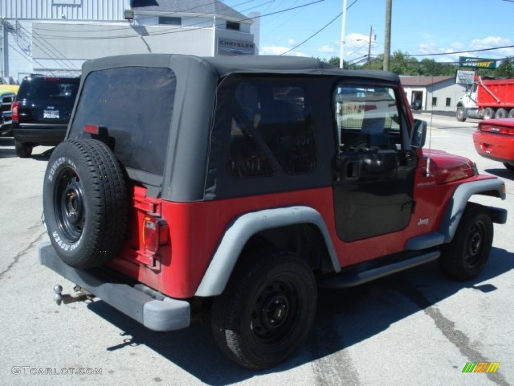 2000 Wrangler SE 4x4 - Flame Red / Agate photo #5