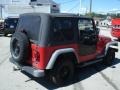 2000 Flame Red Jeep Wrangler SE 4x4  photo #5