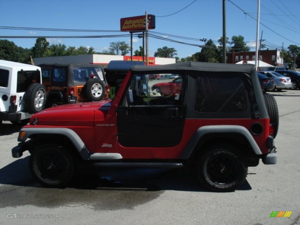 2000 Wrangler SE 4x4 - Flame Red / Agate photo #8