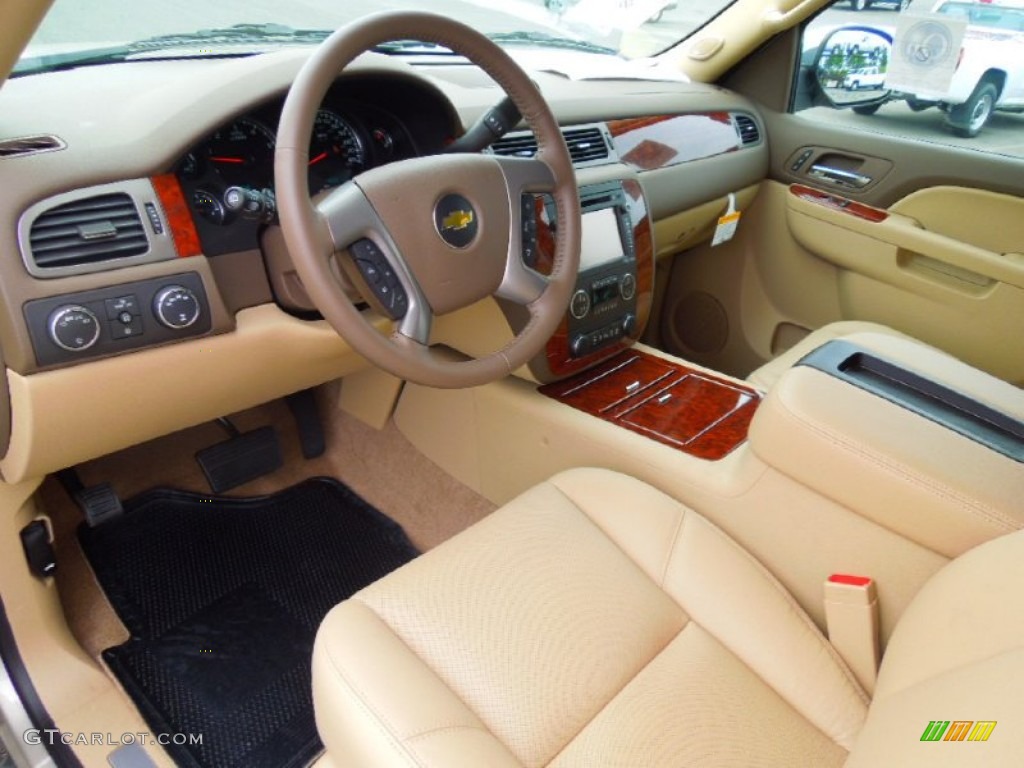 2013 Suburban LTZ 4x4 - Champagne Silver Metallic / Light Cashmere/Dark Cashmere photo #30