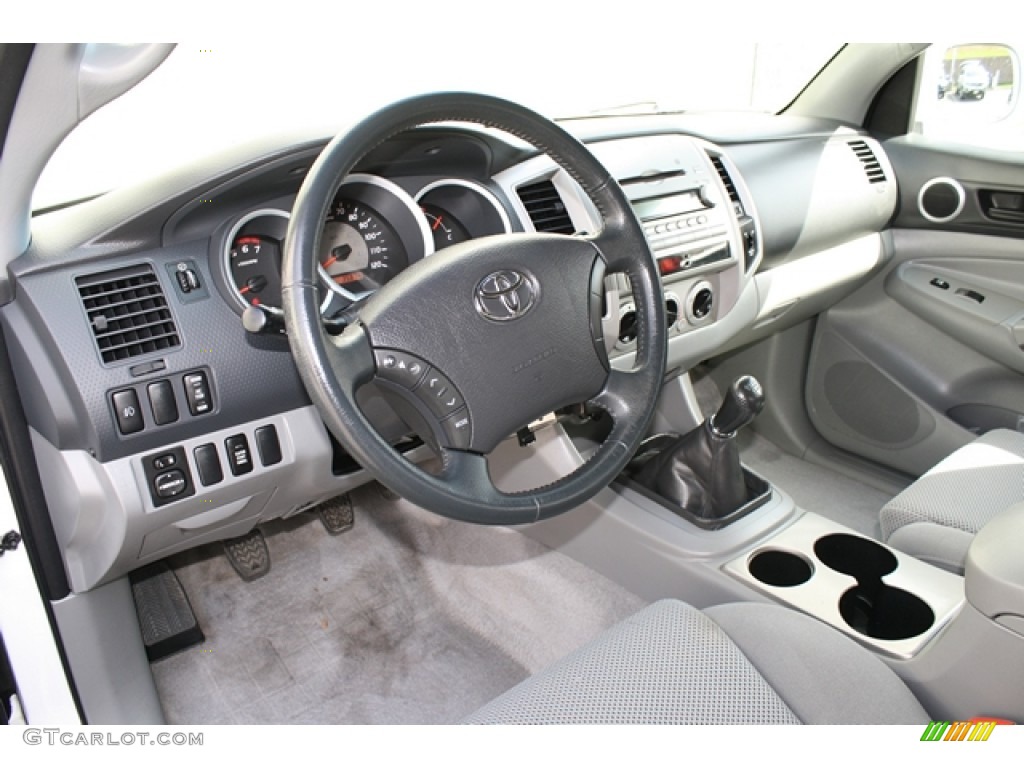 2008 Tacoma V6 TRD Sport Access Cab 4x4 - Super White / Graphite Gray photo #9