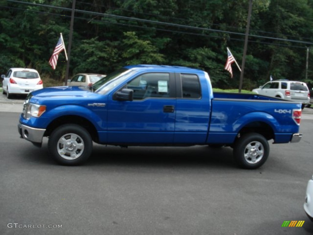 2012 F150 XLT SuperCab 4x4 - Blue Flame Metallic / Steel Gray photo #5