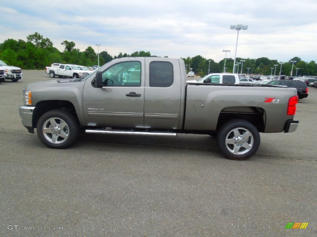 Graystone Metallic 2013 Chevrolet Silverado 2500HD LT Extended Cab 4x4 Exterior Photo #70671097