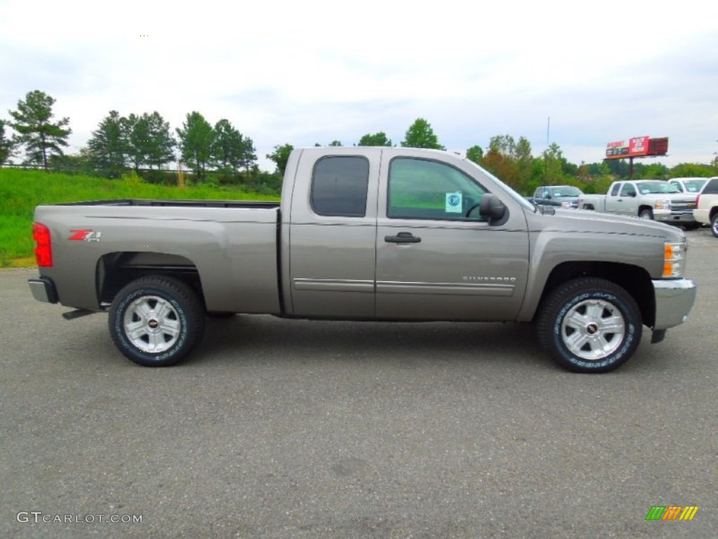 2013 Silverado 1500 LT Extended Cab 4x4 - Graystone Metallic / Ebony photo #3