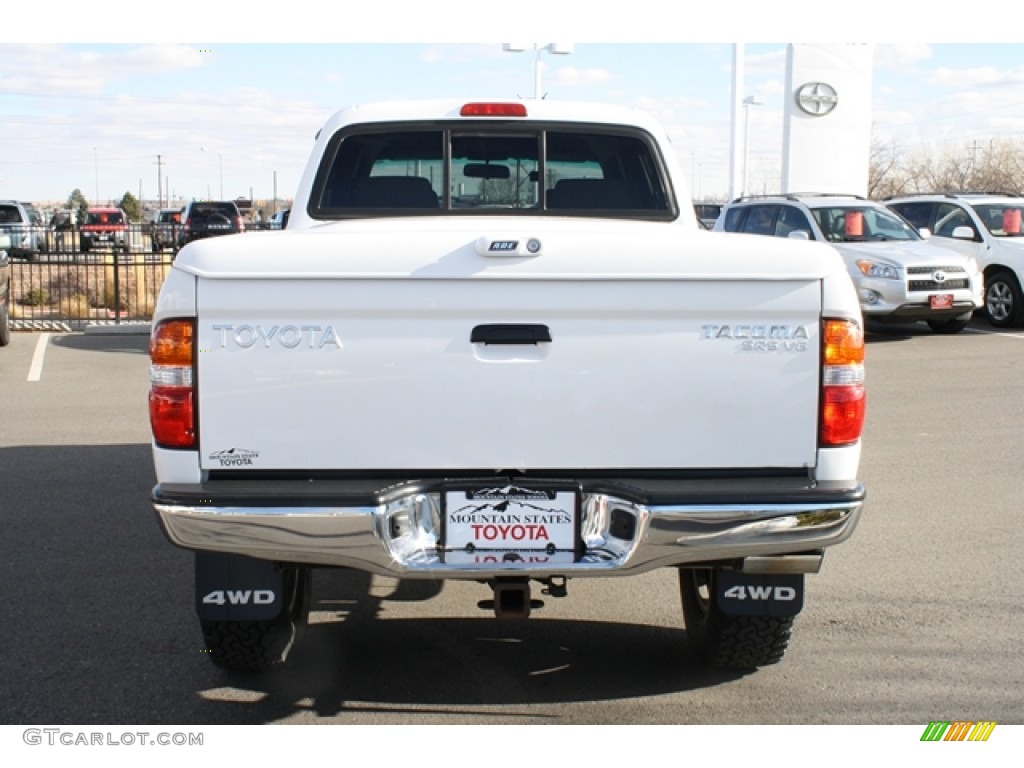 2002 Tacoma V6 TRD Double Cab 4x4 - Super White / Oak photo #3