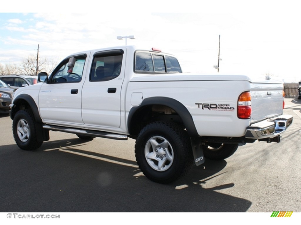 2002 Tacoma V6 TRD Double Cab 4x4 - Super White / Oak photo #4