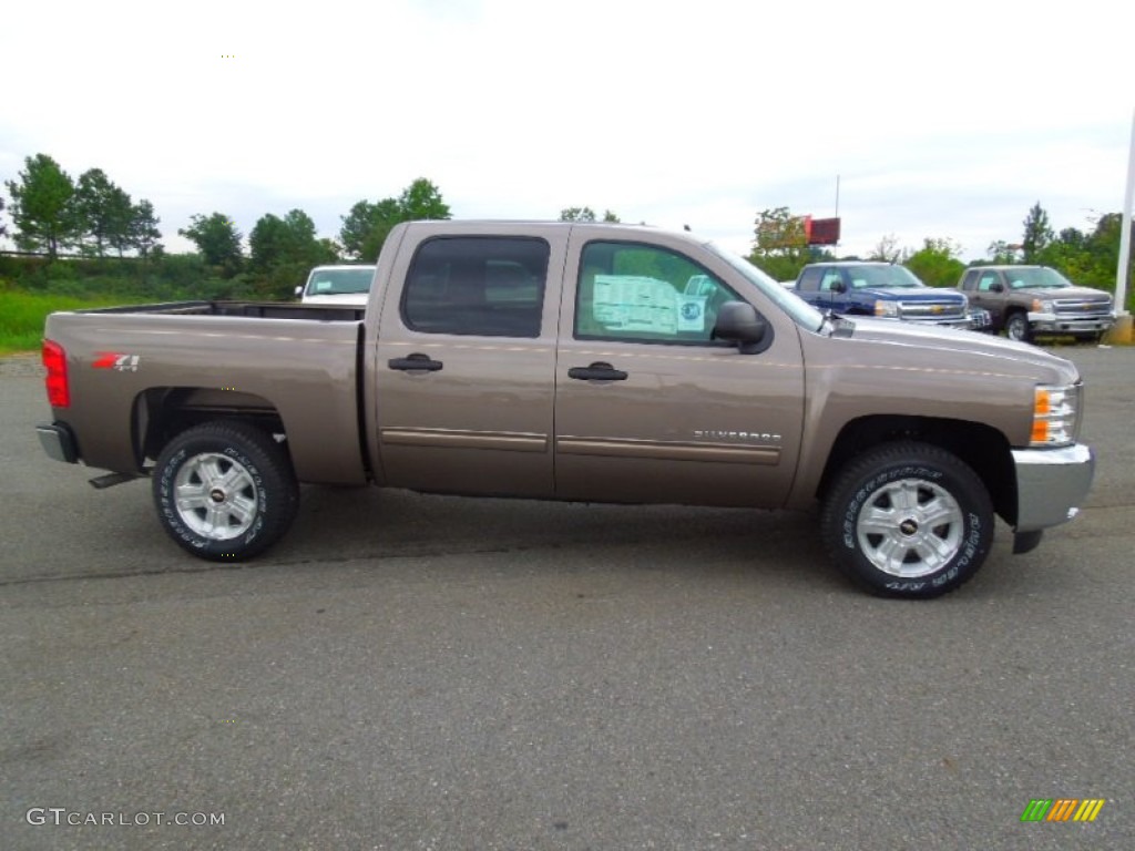 2013 Silverado 1500 LT Crew Cab 4x4 - Mocha Steel Metallic / Light Cashmere/Dark Cashmere photo #3